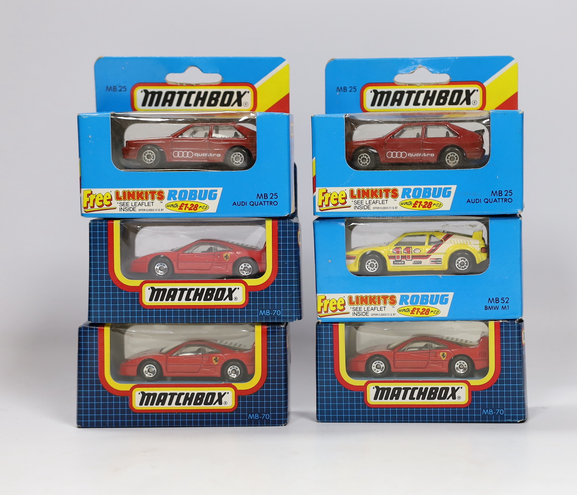 Eighteen boxed Matchbox Series and Matchbox Superfast 1-75 diecast vehicles